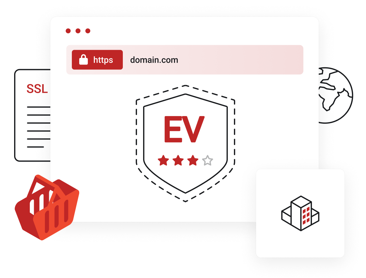 SSL Certificates - Ideal for sensitive webpages including ecommerce, online banking, account signups