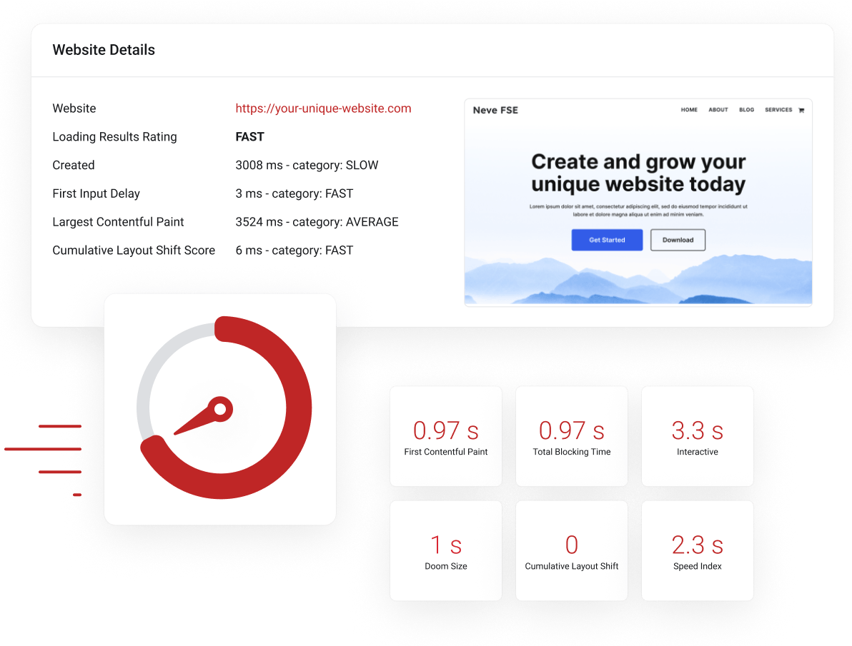 ZWS WordPress Hosting - Manage installation and monitor website speed